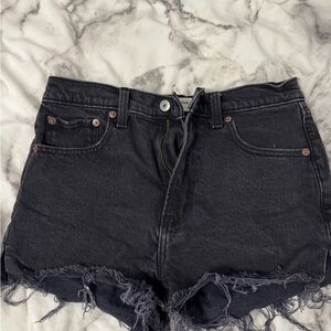 Abercrombie & Fitch Black Denim Shorts